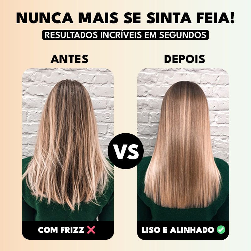 Antes e depois com a escova PureGlam